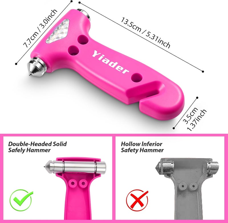 Yiader Store Window Breaker, 3-in-1 Emergency Escape Tool with Car Window Breaker and Seatbelt Cutter, Car Safety Hammer Car Essentials Tool for Women - Image 2